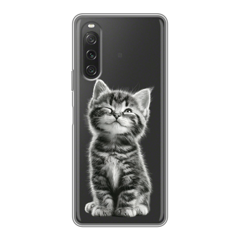 Силиконовый чехол на Sony Xperia 10 V с принтом Котенок Силиконовый чехол на Sony Xperia 10 V с принтом Котенок