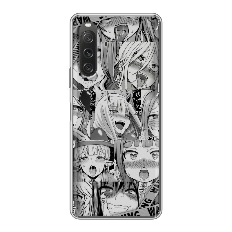 Силиконовый чехол на Sony Xperia 10 V с принтом Ahegao Ахегао Аниме Силиконовый чехол на Sony Xperia 10 V с принтом Ahegao Ахегао Аниме