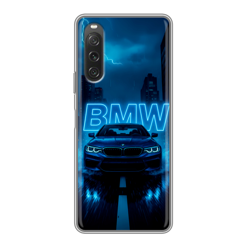 Силиконовый чехол на Sony Xperia 10 V с принтом BMW БМВ Силиконовый чехол на Sony Xperia 10 V с принтом BMW БМВ
