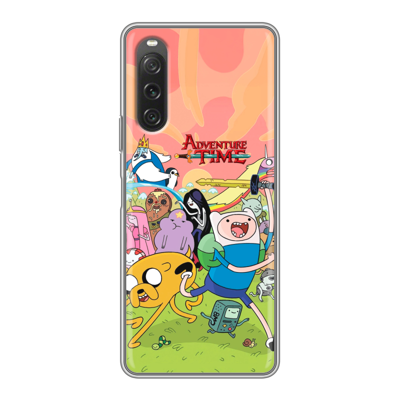 Силиконовый чехол на Sony Xperia 10 V с принтом Adventure time Время приключений Силиконовый чехол на Sony Xperia 10 V с принтом Adventure time Время приключений