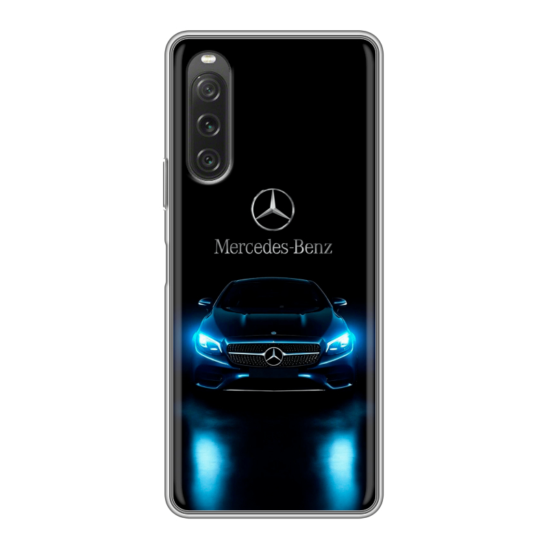 Силиконовый чехол на Sony Xperia 10 V с принтом Mercedes Мерседес Силиконовый чехол на Sony Xperia 10 V с принтом Mercedes Мерседес