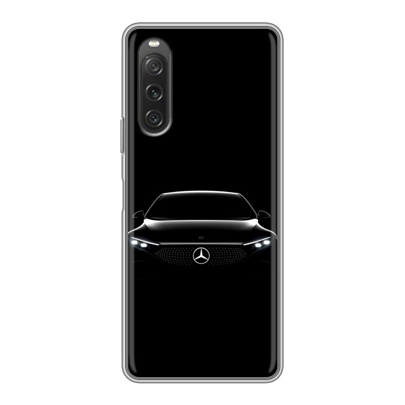 Силиконовый чехол на Sony Xperia 10 V с принтом Mercedes Мерседес Силиконовый чехол на Sony Xperia 10 V с принтом Mercedes Мерседес