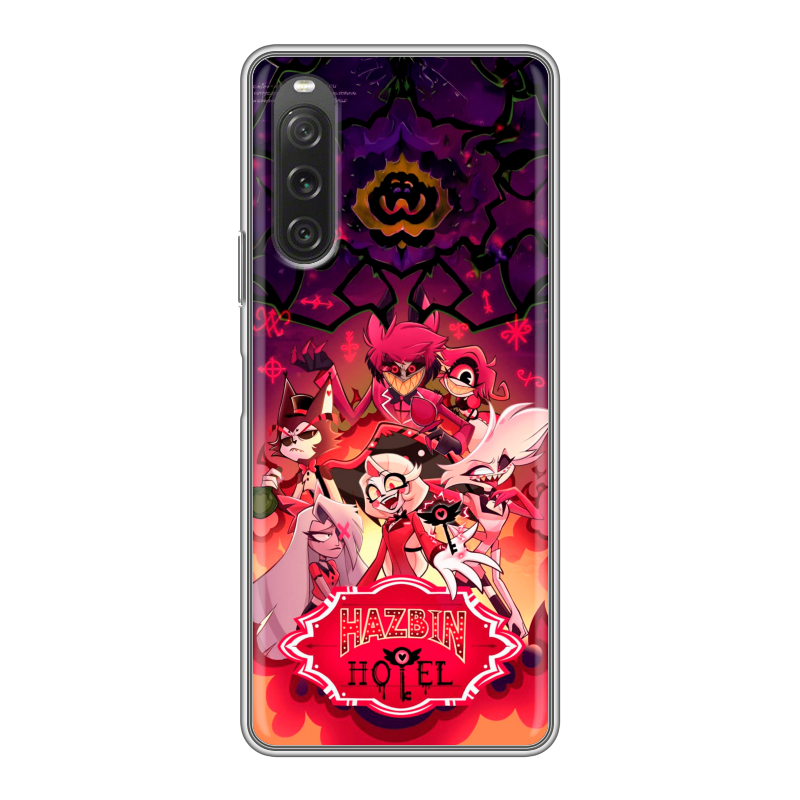Силиконовый чехол на Sony Xperia 10 V с принтом Hazbin Hotel Отель Хазбин Силиконовый чехол на Sony Xperia 10 V с принтом Hazbin Hotel Отель Хазбин