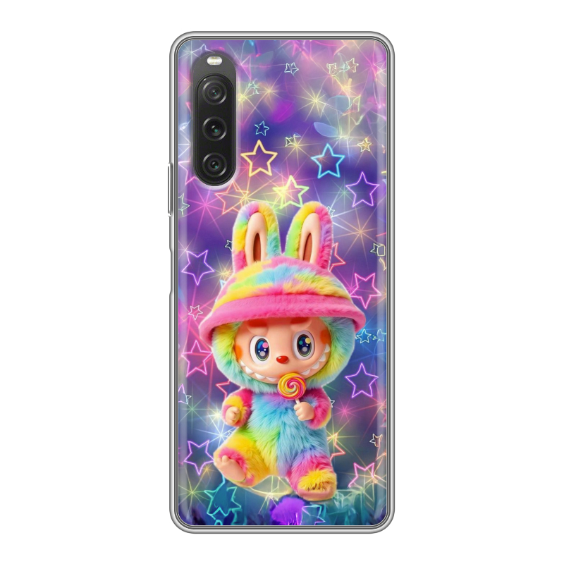Силиконовый чехол на Sony Xperia 10 V с принтом Labubu Лабубу Силиконовый чехол на Sony Xperia 10 V с принтом Labubu Лабубу