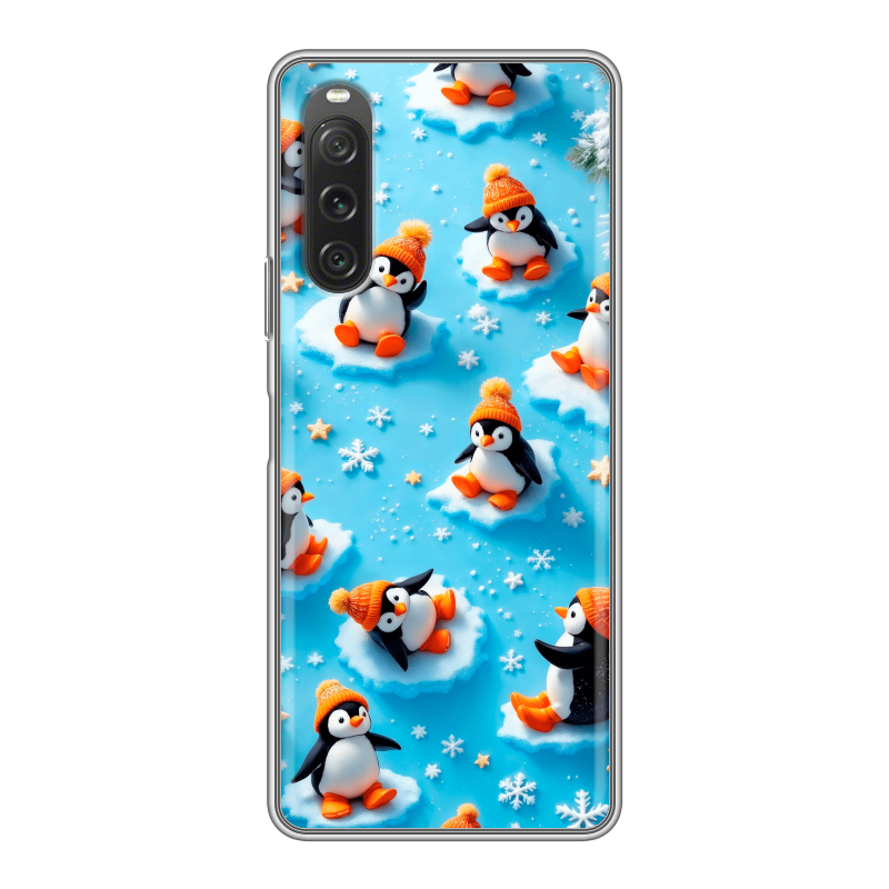 Силиконовый чехол на Sony Xperia 10 V с принтом Новый год Силиконовый чехол на Sony Xperia 10 V с принтом Новый год