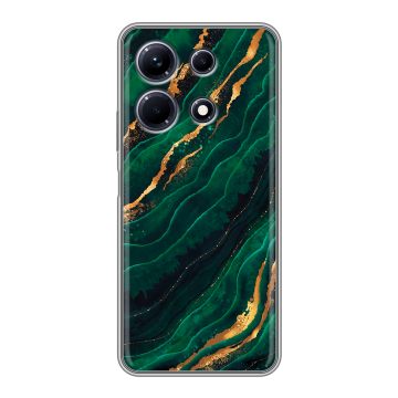 Силиконовый чехол на Infinix Note 30 с принтом Мрамор зеленое золото Силиконовый чехол на Infinix Note 30 с принтом Мрамор зеленое золото