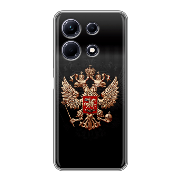 Силиконовый чехол на Infinix Note 30 с принтом Герб России Силиконовый чехол на Infinix Note 30 с принтом Герб России