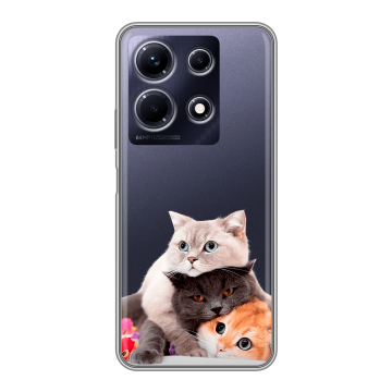 Силиконовый чехол на Infinix Note 30 с принтом Кошки Силиконовый чехол на Infinix Note 30 с принтом Кошки
