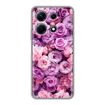 Силиконовый чехол на Infinix Note 30 с принтом лавандовые розы Силиконовый чехол на Infinix Note 30 с принтом лавандовые розы