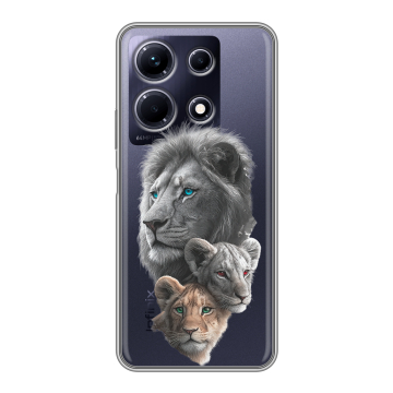 Силиконовый чехол на Infinix Note 30 с принтом Львы