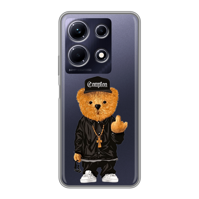 Силиконовый чехол на Infinix Note 30 с принтом Плюшевый медведь Силиконовый чехол на Infinix Note 30 с принтом Плюшевый медведь