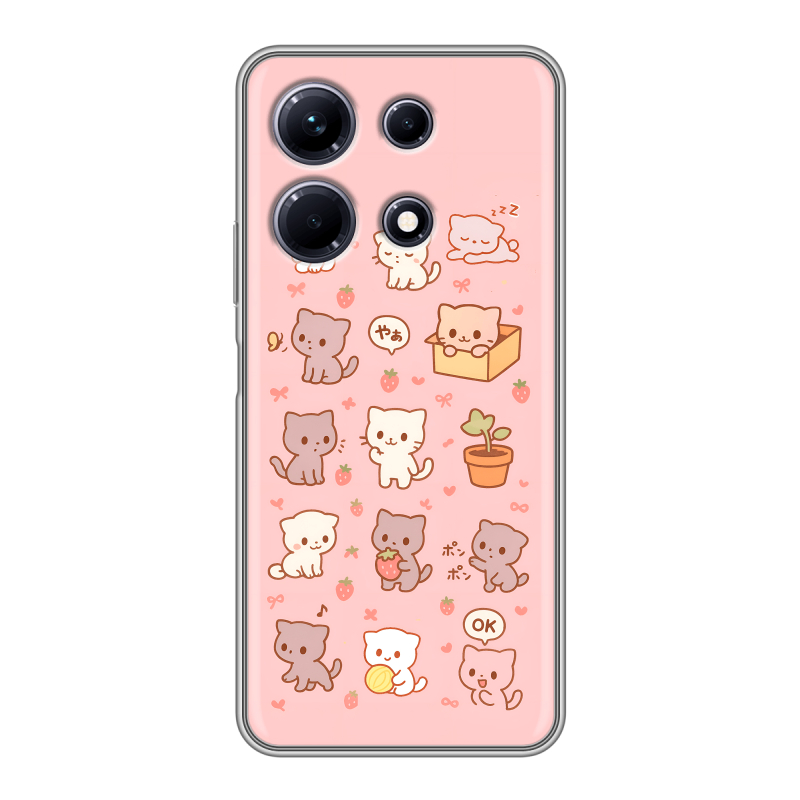 Силиконовый противоударный чехол на Infinix Note 30 с принтом Hello Kitty Хелоу Кити Силиконовый противоударный чехол на Infinix Note 30 с принтом Hello Kitty Хелоу Кити