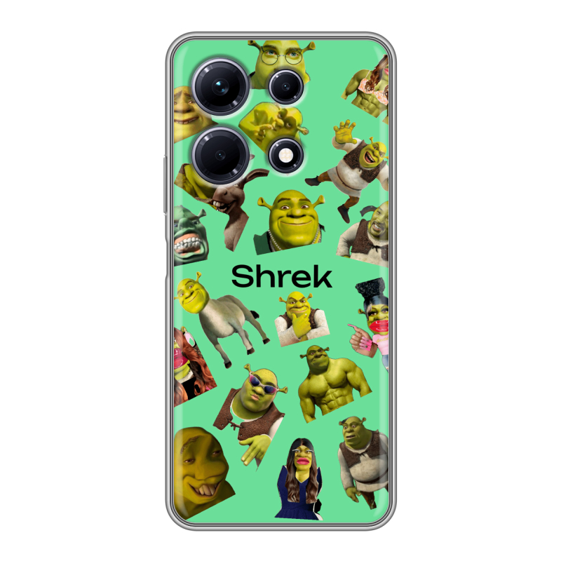 Силиконовый чехол на Infinix Note 30 с принтом Шрек Shrek Силиконовый чехол на Infinix Note 30 с принтом Шрек Shrek