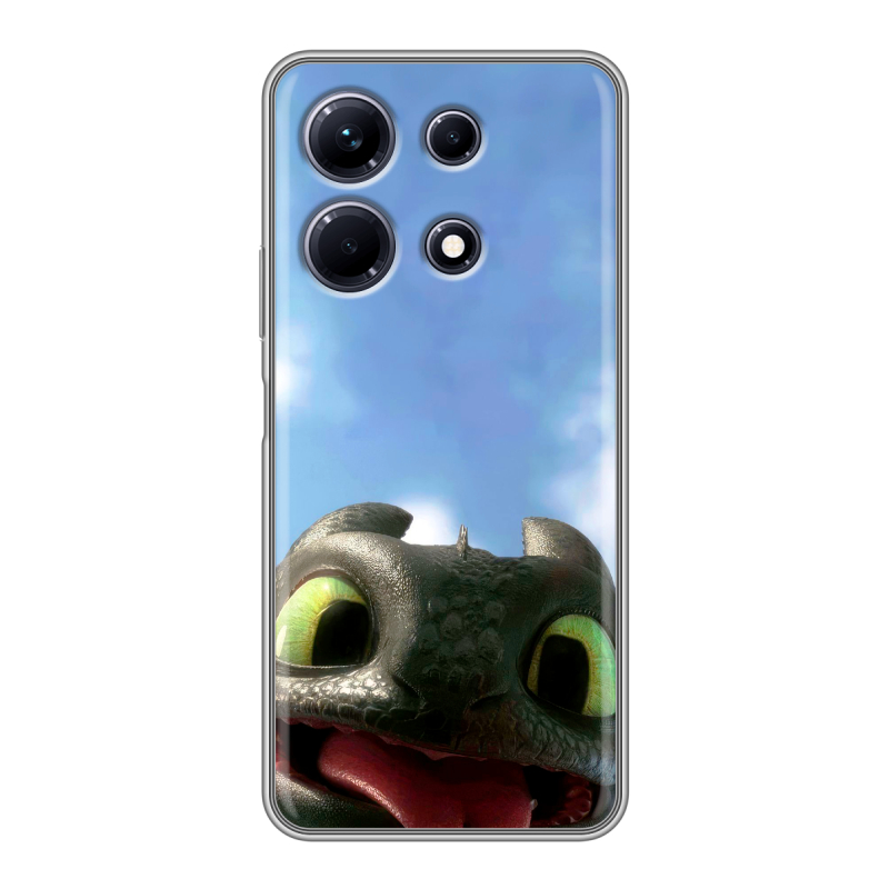 Силиконовый противоударный чехол на Infinix Note 30 с принтом Как приручить дракона Силиконовый противоударный чехол на Infinix Note 30 с принтом Как приручить дракона