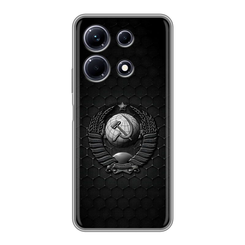 Силиконовый чехол на Infinix Note 30 с принтом Герб Флаг СССР Силиконовый чехол на Infinix Note 30 с принтом Герб Флаг СССР