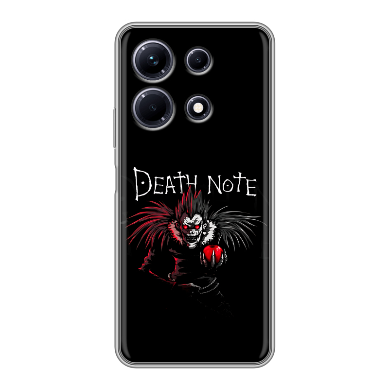 Силиконовый противоударный чехол на Infinix Note 30 с принтом Death note Тетрадь смерти Силиконовый противоударный чехол на Infinix Note 30 с принтом Death note Тетрадь смерти