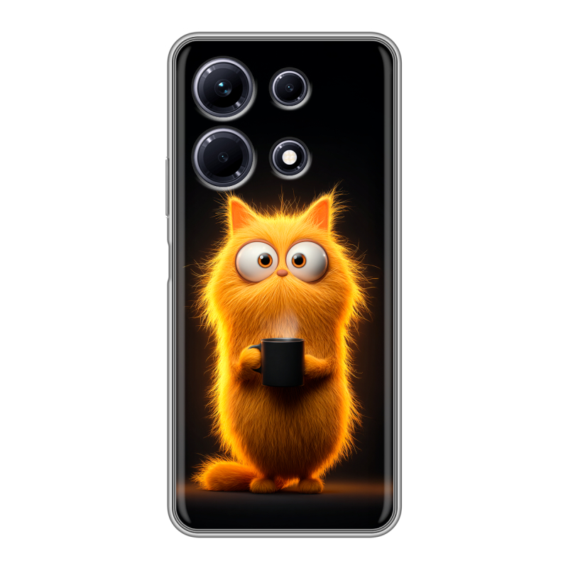 Силиконовый чехол на Infinix Note 30 с принтом Смешной кот Силиконовый чехол на Infinix Note 30 с принтом Смешной кот