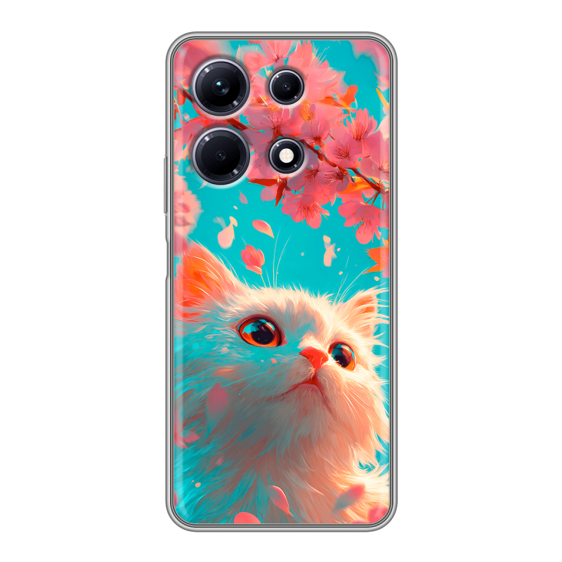 Силиконовый противоударный чехол на Infinix Note 30 с принтом Красивый кот Силиконовый противоударный чехол на Infinix Note 30 с принтом Красивый кот