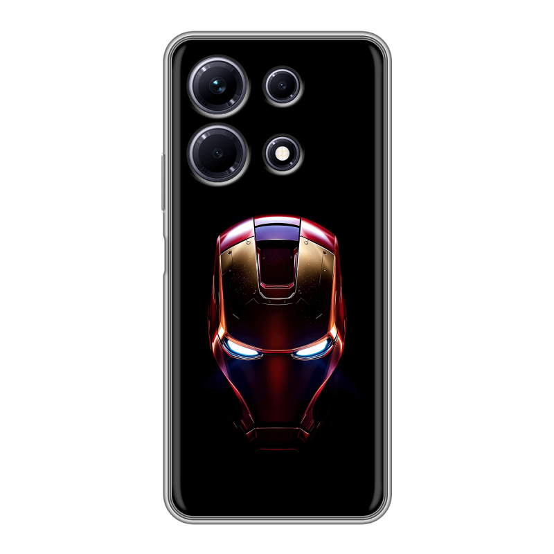 Силиконовый противоударный чехол на Infinix Note 30 с принтом IronMan Железный человек Силиконовый противоударный чехол на Infinix Note 30 с принтом IronMan Железный человек