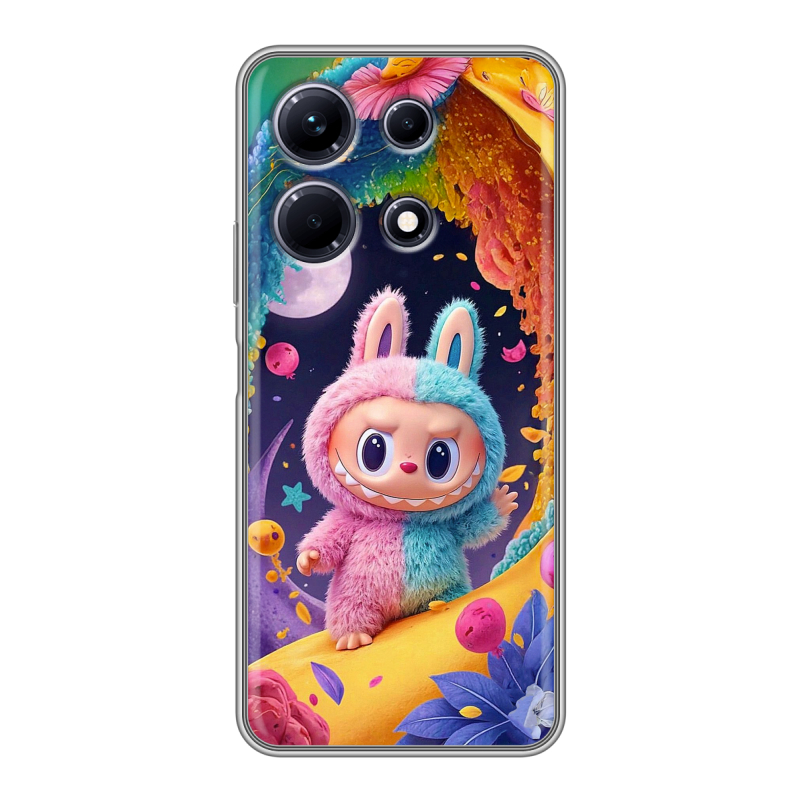 Силиконовый чехол на Infinix Note 30 с принтом Labubu Лабубу Силиконовый чехол на Infinix Note 30 с принтом Labubu Лабубу