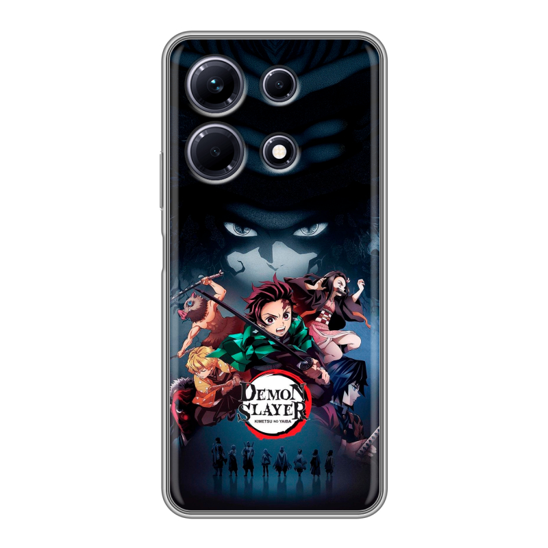 Силиконовый противоударный чехол на Infinix Note 30 с принтом Demon Slayer Клинок рассекающий демонов Силиконовый противоударный чехол на Infinix Note 30 с принтом Demon Slayer Клинок рассекающий демонов