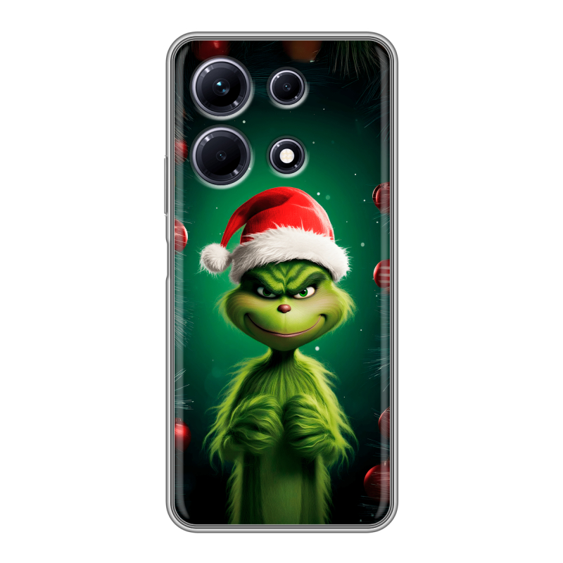 Силиконовый чехол на Infinix Note 30 с принтом Гринч Новый год Рождество Силиконовый чехол на Infinix Note 30 с принтом Гринч Новый год Рождество