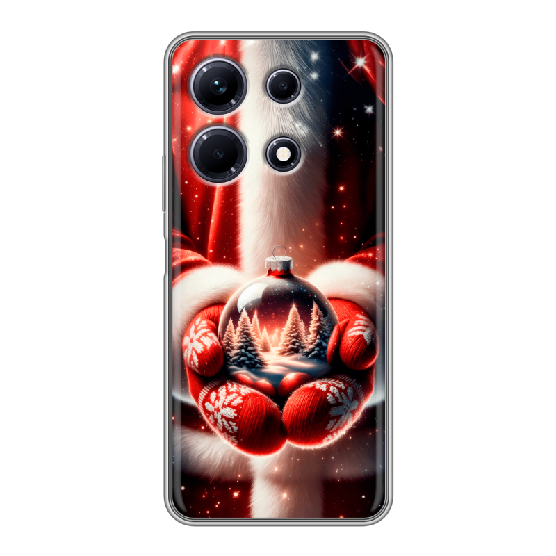 Силиконовый противоударный чехол на Infinix Note 30 с принтом Новый год Силиконовый противоударный чехол на Infinix Note 30 с принтом Новый год