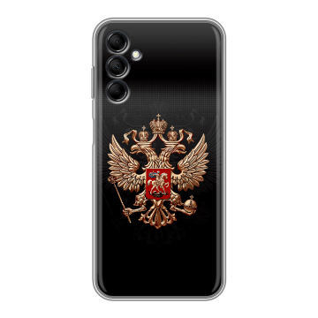 Силиконовый чехол на Samsung Galaxy M14 5G с принтом Герб России Силиконовый чехол на Samsung Galaxy M14 5G с принтом Герб России