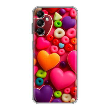 Силиконовый чехол на Samsung Galaxy M14 5G с принтом Сердечки Силиконовый чехол на Samsung Galaxy M14 5G с принтом Сердечки