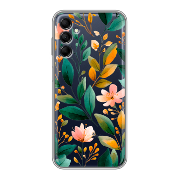 Силиконовый чехол на Samsung Galaxy M14 5G с принтом Цветы паттерн