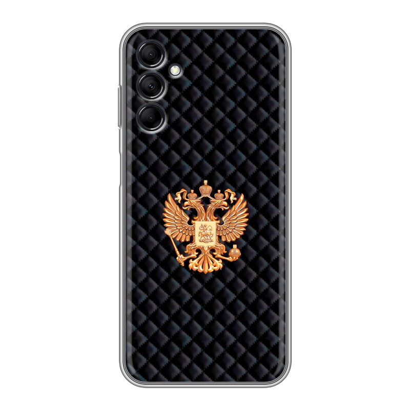 Силиконовый чехол на Samsung Galaxy M14 5G с принтом Герб России принт Силиконовый чехол на Samsung Galaxy M14 5G с принтом Герб России принт