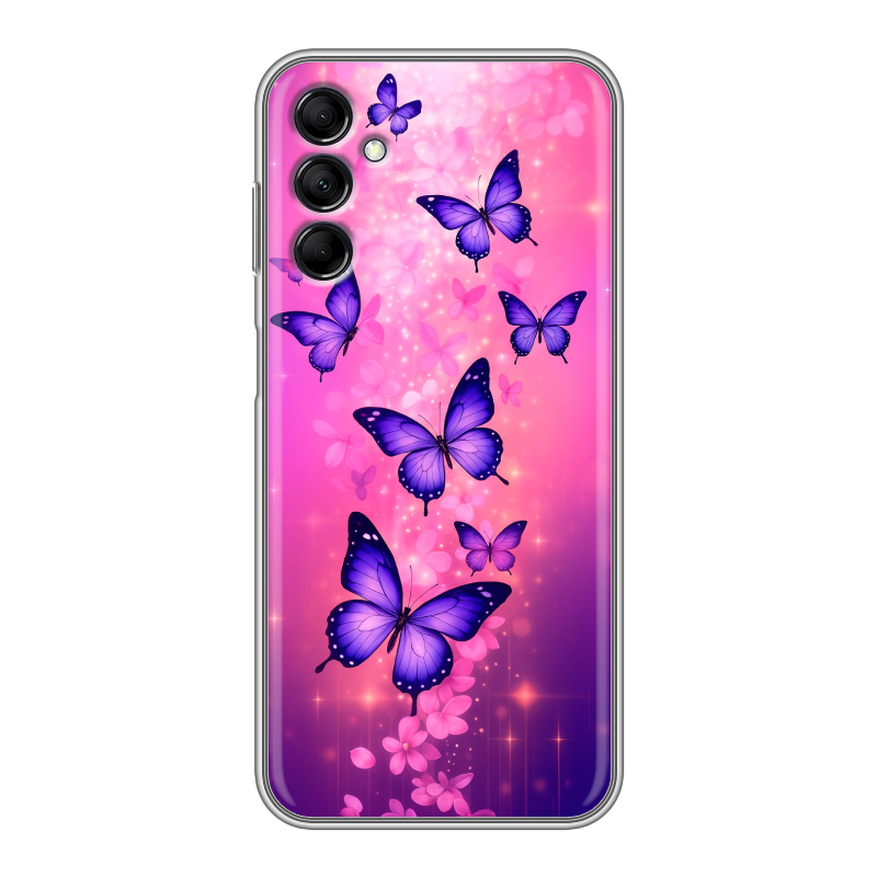 Силиконовый чехол на Samsung Galaxy M14 5G с принтом Бабочки Силиконовый чехол на Samsung Galaxy M14 5G с принтом Бабочки