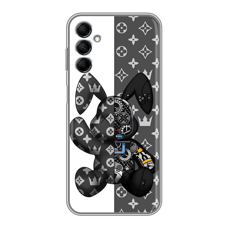 Силиконовый противоударный чехол на Samsung Galaxy M14 5G с принтом Луи робот Силиконовый противоударный чехол на Samsung Galaxy M14 5G с принтом Луи робот