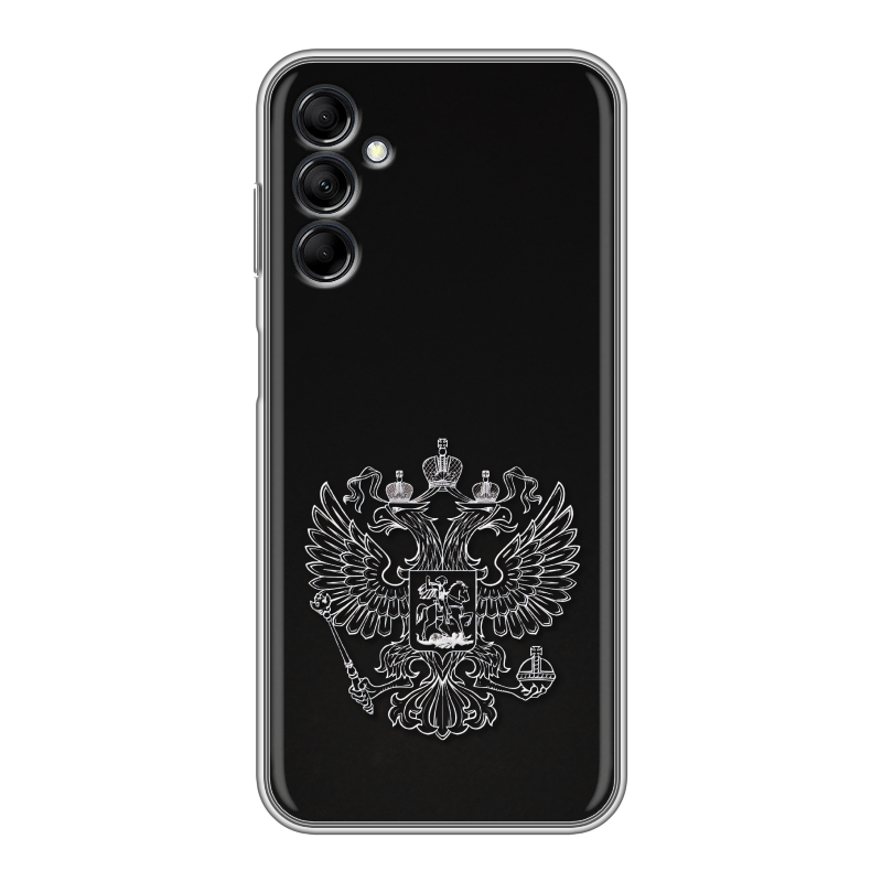 Силиконовый противоударный чехол на Samsung Galaxy M14 5G с принтом Герб России Силиконовый противоударный чехол на Samsung Galaxy M14 5G с принтом Герб России
