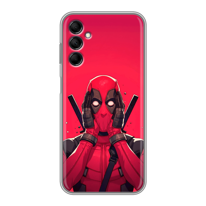 Силиконовый чехол на Samsung Galaxy M14 5G с принтом Дедпул Deadpool Силиконовый чехол на Samsung Galaxy M14 5G с принтом Дедпул Deadpool