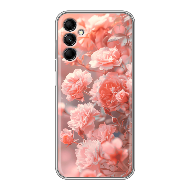 Силиконовый чехол на Samsung Galaxy M14 5G с принтом Розы цветы Силиконовый чехол на Samsung Galaxy M14 5G с принтом Розы цветы