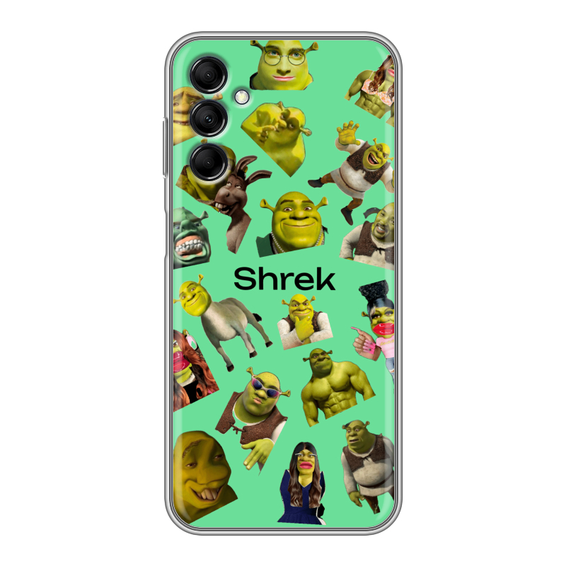 Силиконовый чехол на Samsung Galaxy M14 5G с принтом Шрек Shrek Силиконовый чехол на Samsung Galaxy M14 5G с принтом Шрек Shrek