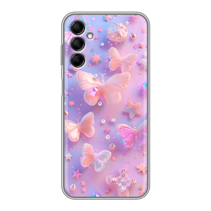Силиконовый чехол на Samsung Galaxy M14 5G с принтом Бабочки Силиконовый чехол на Samsung Galaxy M14 5G с принтом Бабочки