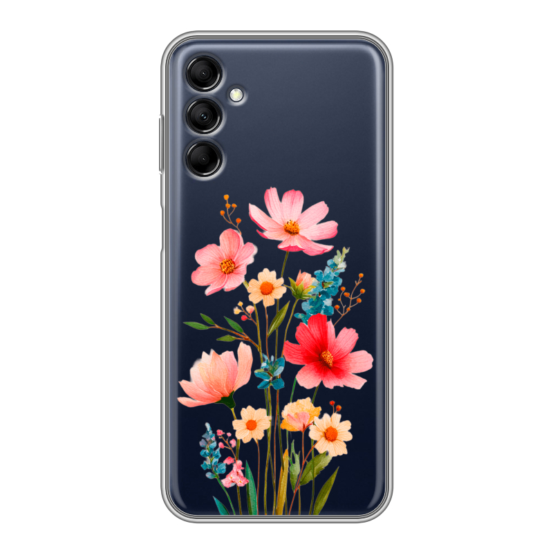 Силиконовый чехол на Samsung Galaxy M14 5G с принтом Цветы Силиконовый чехол на Samsung Galaxy M14 5G с принтом Цветы