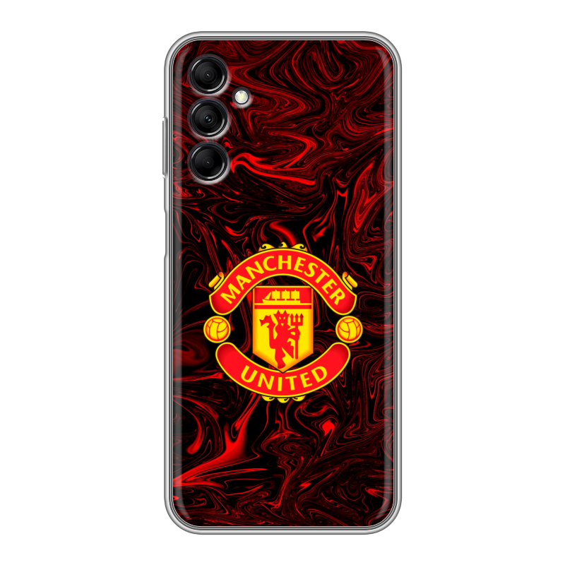 Силиконовый чехол на Samsung Galaxy M14 5G с принтом Manchester United Силиконовый чехол на Samsung Galaxy M14 5G с принтом Manchester United