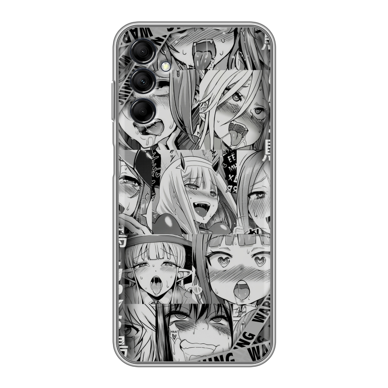 Силиконовый противоударный чехол на Samsung Galaxy M14 5G с принтом Ahegao Ахегао Аниме Силиконовый противоударный чехол на Samsung Galaxy M14 5G с принтом Ahegao Ахегао Аниме