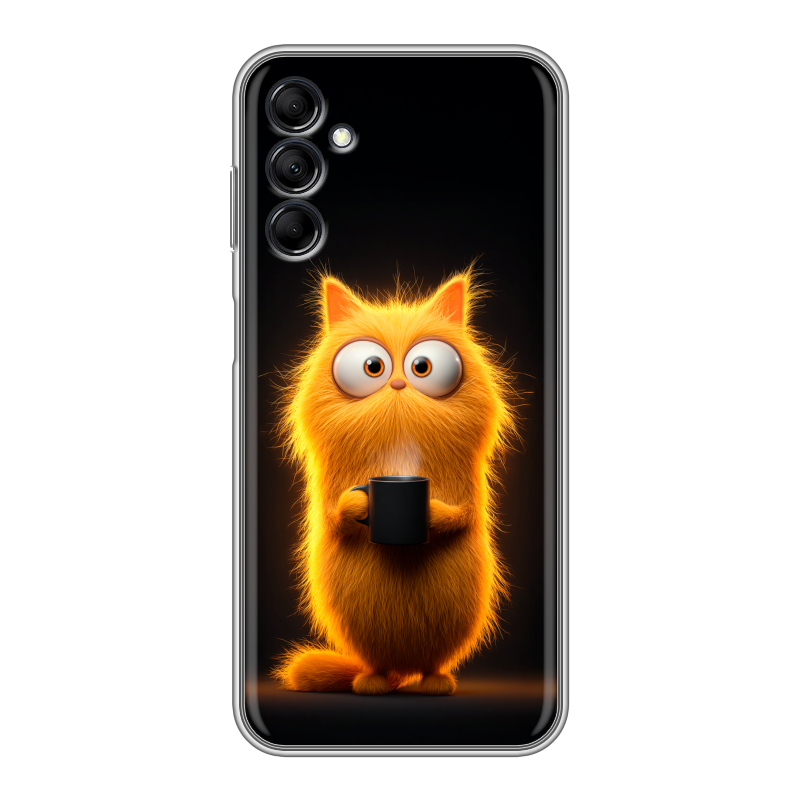 Силиконовый чехол на Samsung Galaxy M14 5G с принтом Смешной кот Силиконовый чехол на Samsung Galaxy M14 5G с принтом Смешной кот