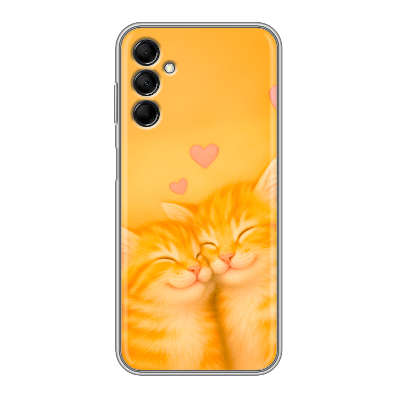 Силиконовый противоударный чехол на Samsung Galaxy M14 5G с принтом Милые котята Силиконовый противоударный чехол на Samsung Galaxy M14 5G с принтом Милые котята
