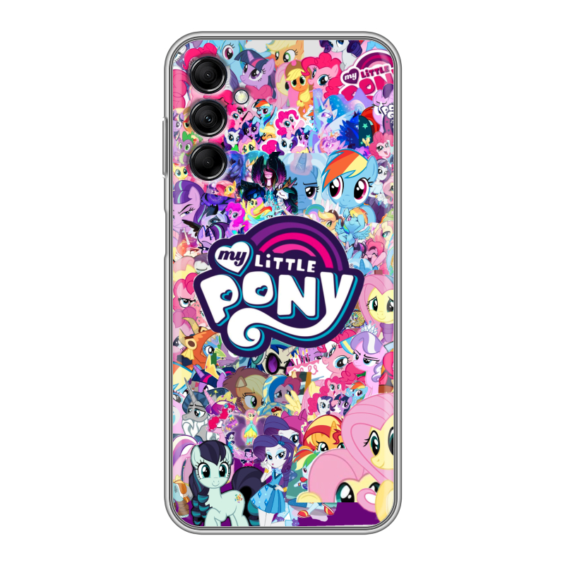 Силиконовый противоударный чехол на Samsung Galaxy M14 5G с принтом My little pony Дружба чудо Силиконовый противоударный чехол на Samsung Galaxy M14 5G с принтом My little pony Дружба чудо