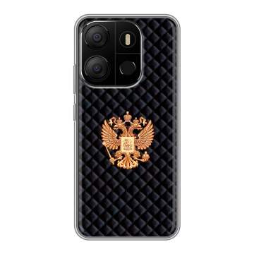 Силиконовый чехол на Tecno Pop 7 с принтом Герб России принт