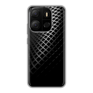 Силиконовый чехол на Tecno Pop 7 с принтом Текстура металла