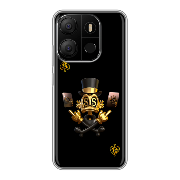 Силиконовый чехол на Tecno Pop 7 с принтом Золотой скрудж макдак