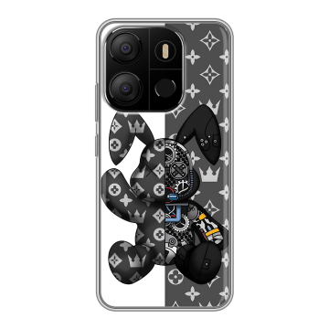 Силиконовый чехол на Tecno Pop 7 с принтом Луи робот