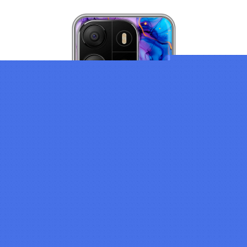 Силиконовый чехол на Tecno Pop 7 с принтом синий мрамор