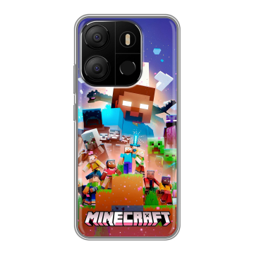 Силиконовый чехол на Tecno Pop 7 с принтом Майнкрафт Minecraft Силиконовый чехол на Tecno Pop 7 с принтом Майнкрафт Minecraft